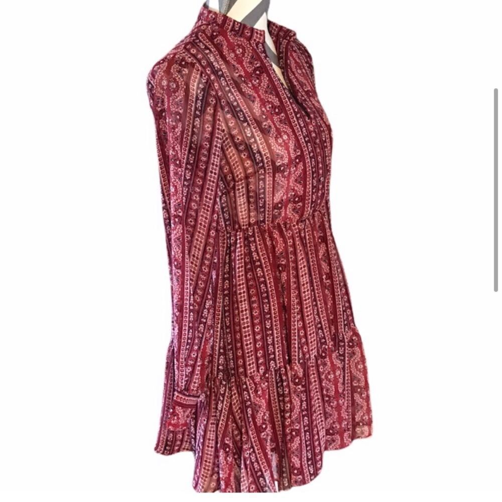BCBGeneration XS Dress Wine, Black & White